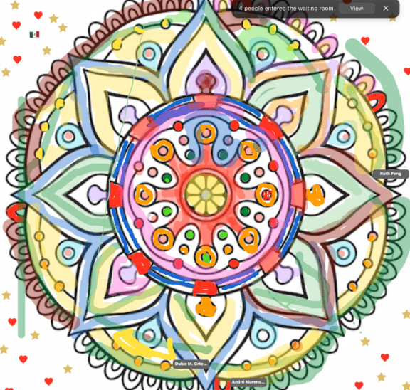 Mandala which formed part of interactive group games online session