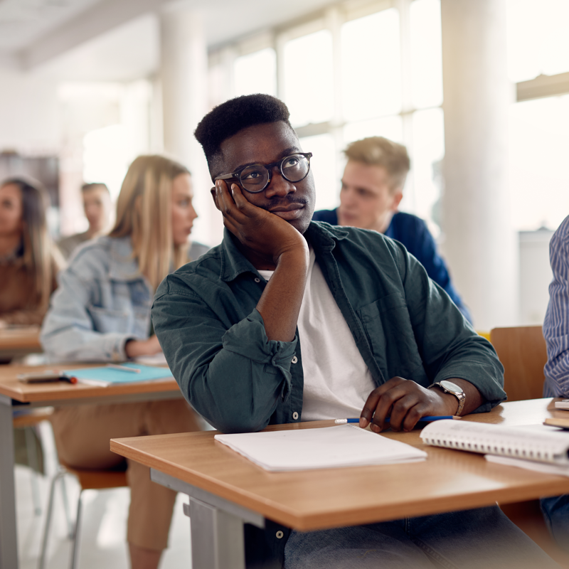 Bored student in class who would benefit from energisers