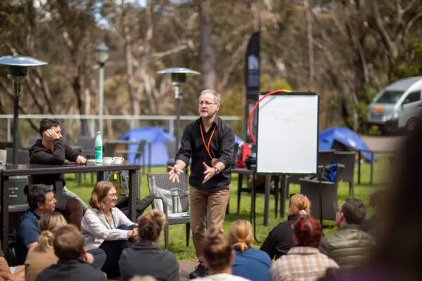 Mark leading outdoor educator training at NOEC 2022