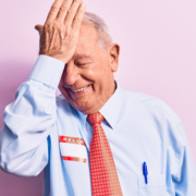 Elderly man trying to remember people's names