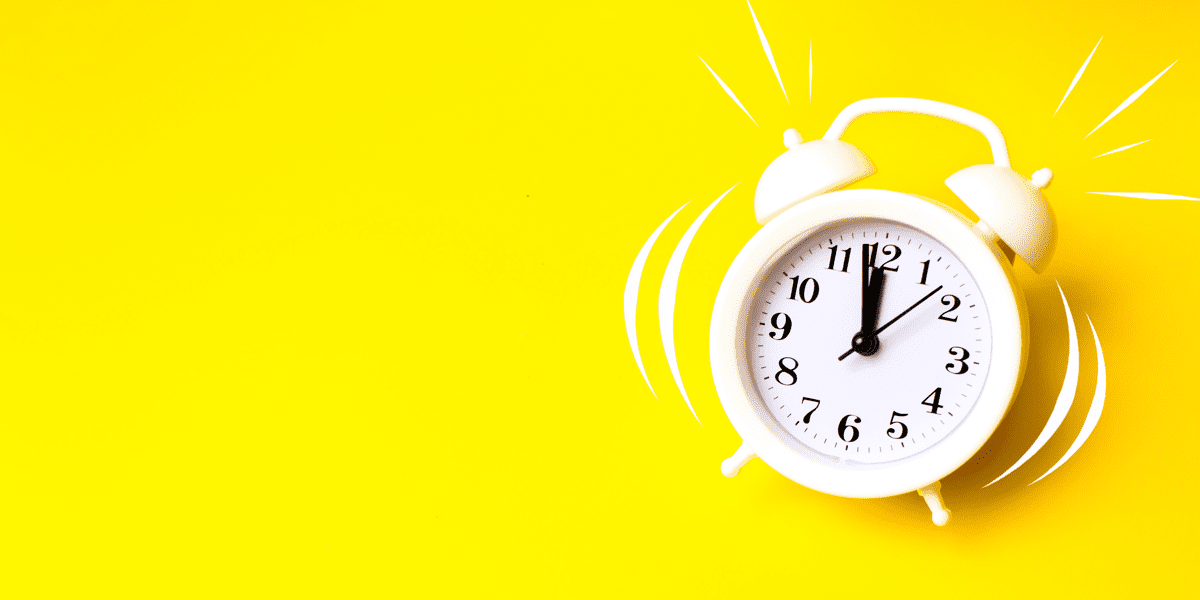 brilliant unofficial starts to avoid alarm clock ringing on yellow background